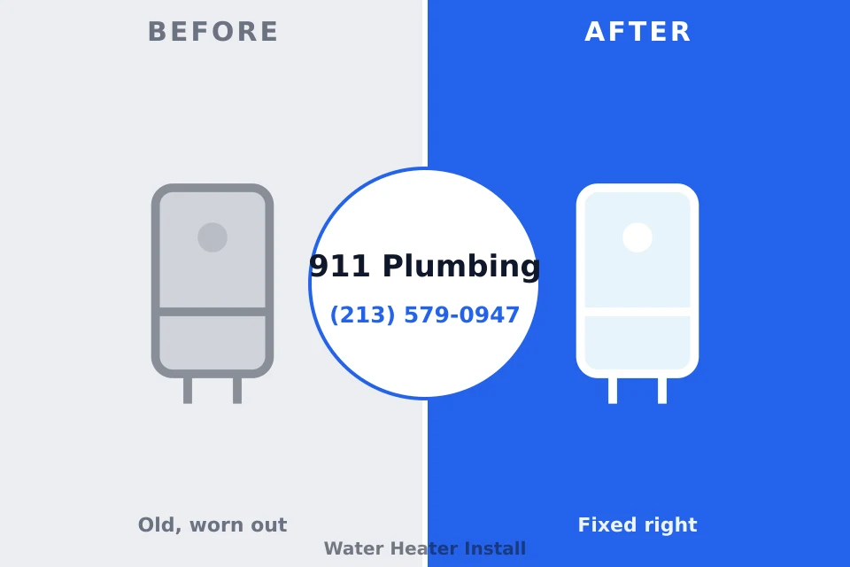 Before and after: plumbing repair Belfast, ME